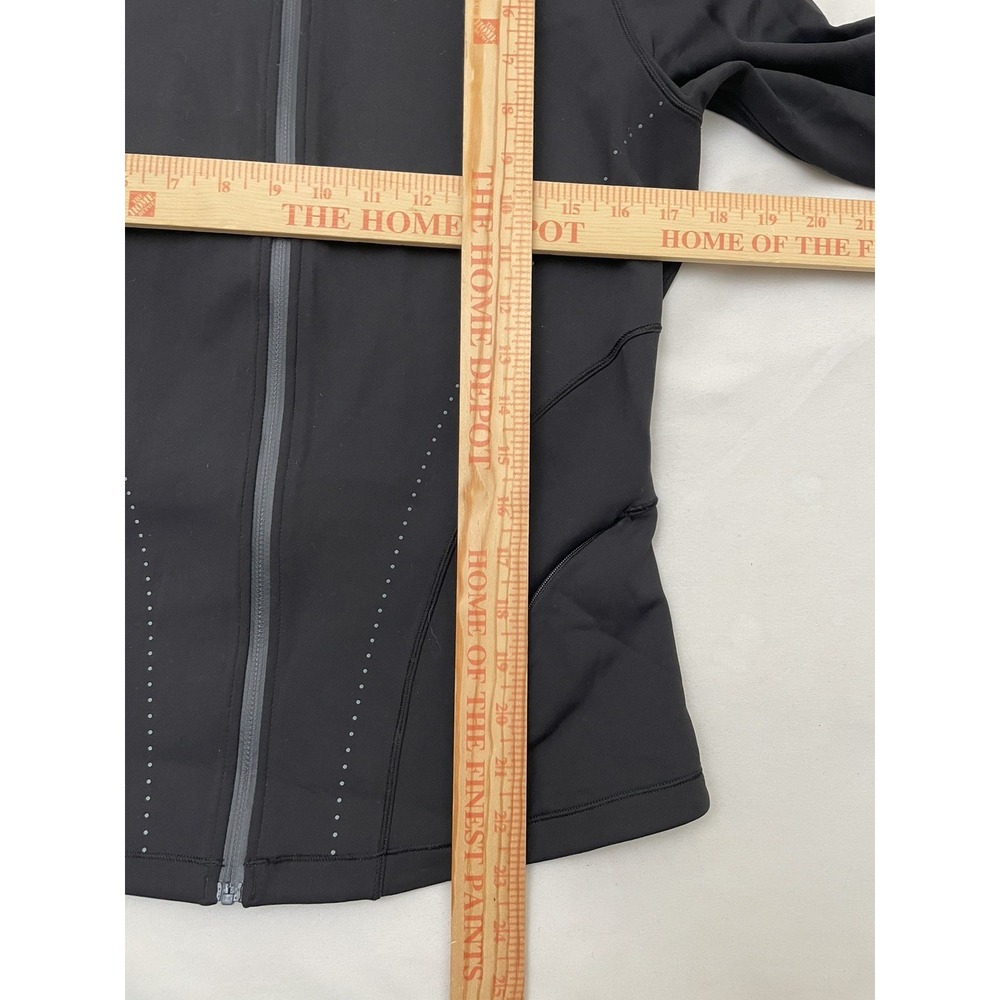 Lululemon Flash Forward Full Zip Jacket 8 Black Stretch Wicking Wind Resistant - Picture 7 of 7